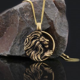 Handmade Leo Pendant, Sterling Silver Leo Necklace, Leo Jewelry, Horoscope Leo Necklace