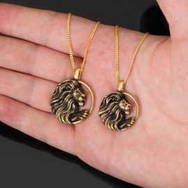 Handmade Leo Pendant, Sterling Silver Leo Necklace, Leo Jewelry, Horoscope Leo Necklace