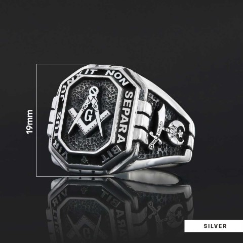 Handmade Lodge Masonic Ring, Custom Mason Ring