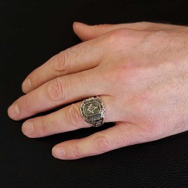 Handmade Lodge Masonic Ring, Custom Mason Ring