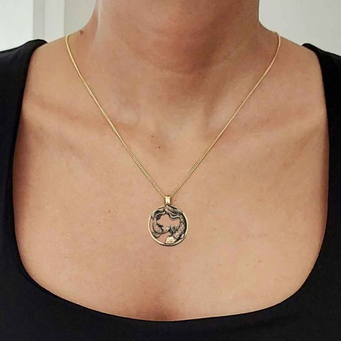 Handmade Pisces Pendant, Sterling Silver Pisces Necklace, Pisces Jewelry, Horoscope Pisces Necklace