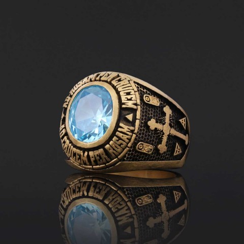 Handmade Rose Crucis Silver Ring, Amorc Jewelry, Special Design Amorc Ring, Rose Crucis Ring