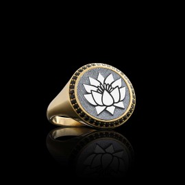 Handmade Special 925 Sterling Silver Round Women Lotus Ring