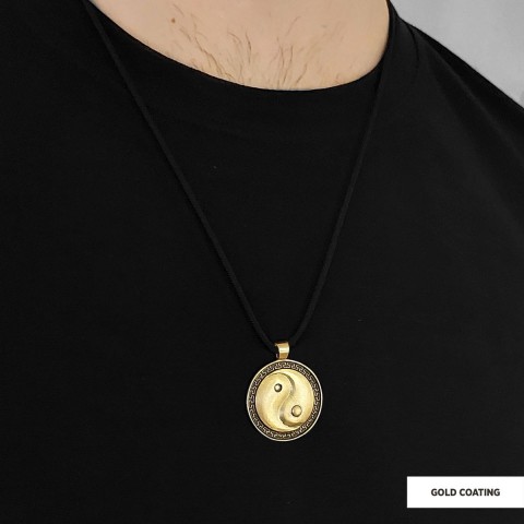 Handmade Sterling Silver Round Yin Yang Pendant