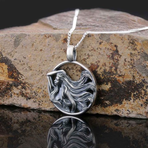Horoscope Virgo Necklace, Handmade Virgo Pendant, Sterling Silver Virgo Necklace, Virgo Jewelry