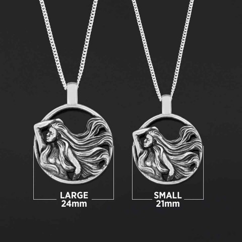 Horoscope Virgo Necklace, Handmade Virgo Pendant, Sterling Silver Virgo Necklace, Virgo Jewelry