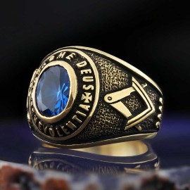 In Nome Deus Benevolentia Masonic Ring, Freemason Ring, Master Mason Rings