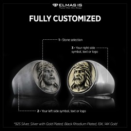 Jesus Embossed Round Ring