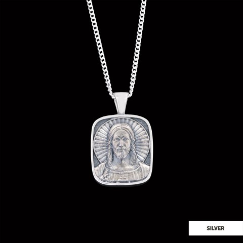 Jesus Necklace, Christ Necklace, Faith Jewelry, Sun and Christian Jewelry, Religious Accessory, Gift for Her