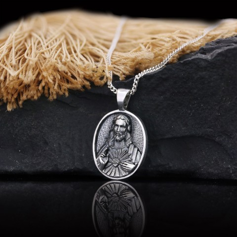 Jesus Necklace, Jesus Religious Necklace, Christ Gold Plated Necklace, Christian Necklace, Religious Jewelry, Christ Accessory