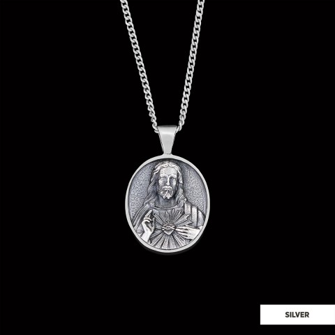 Jesus Necklace, Jesus Religious Necklace, Christ Gold Plated Necklace, Christian Necklace, Religious Jewelry, Christ Accessory
