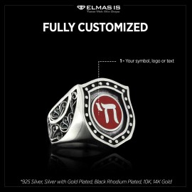 Jewish Chai Symbol Ring