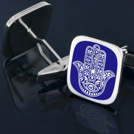 Sterling Silver Jewish Hamsa Cufflink