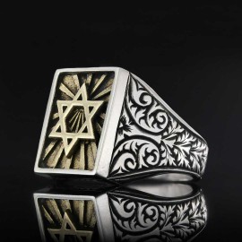 Sterling Silver Magen David Jewish Ring