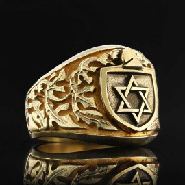 925 Sterling Silver Magen David Jewish Ring