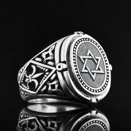 Star of David Embossed Ring