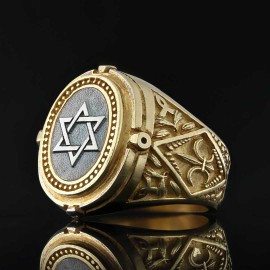 Star of David Embossed Ring