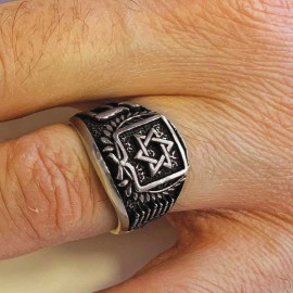 Star of David with Chai Ring