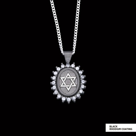 Jewish Star Necklace, Silver Menorah Necklace, Hebrew Chanukah Menorah Necklace, Magen David Necklace, Shield of David Necklace