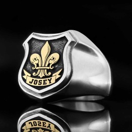 Customizable Family Crest Ring, Unique Family Crest Ring