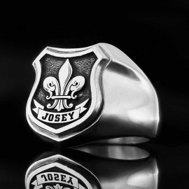 Customizable Family Crest Ring, Unique Family Crest Ring