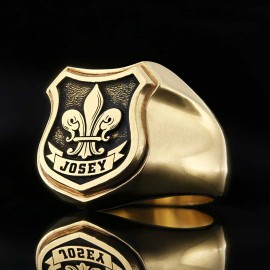 Customizable Family Crest Ring, Unique Family Crest Ring