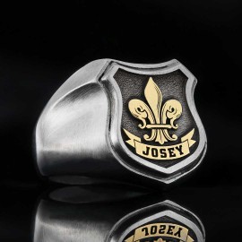 Customizable Family Crest Ring, Unique Family Crest Ring
