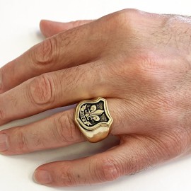 Customizable Family Crest Ring, Unique Family Crest Ring