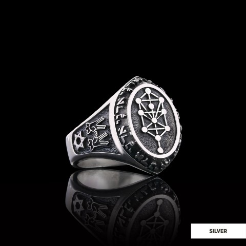 Kabbalah Ring, Kabbalah 925 Sterling Silver Ring, Star Kabbalah Ring, Adonai Ring, Kabbalah Jewelry, Religious Gifts