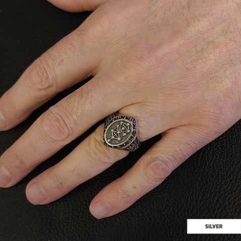 Kabbalah Ring, Kabbalah 925 Sterling Silver Ring, Star Kabbalah Ring, Adonai Ring, Kabbalah Jewelry, Religious Gifts