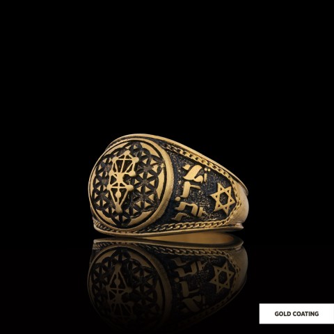 Kabbalah Silver Ring, Kabbalah Ring, Adonai Ring, Kabbalah Jewelry, Star Kabbalah Ring, Religious Gifts