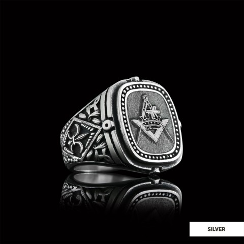 Knights Templar Masonic Ring, Celtic Lodge Masonic Ring, Signet Mason Ring, Mason Jewelry