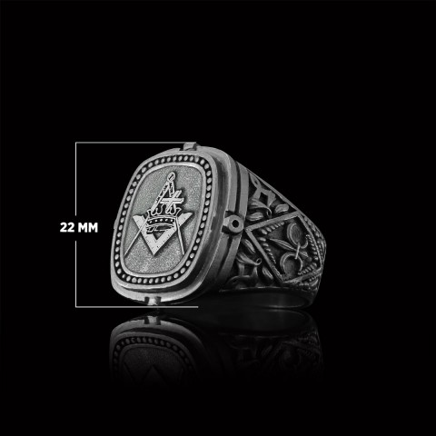 Knights Templar Masonic Ring, Celtic Lodge Masonic Ring, Signet Mason Ring, Mason Jewelry