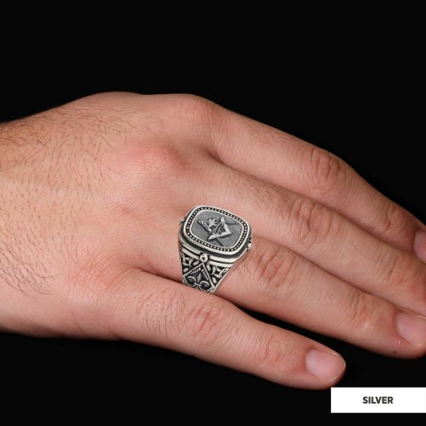 Knights Templar Masonic Ring, Celtic Lodge Masonic Ring, Signet Mason Ring, Mason Jewelry