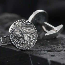 Sterling Silver Leo Horoscope Cufflink