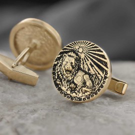Sterling Silver Leo Horoscope Cufflink