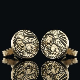 Sterling Silver Leo Horoscope Cufflink