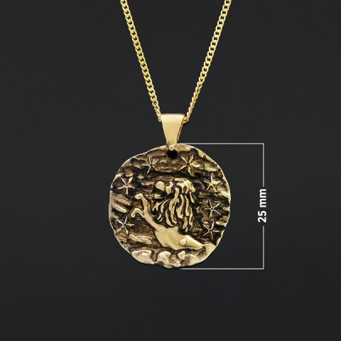 Leo Horoscope Pendant, Leo Zodiac Necklace, Fierce & Fearless, A Perfect Gift for Leos