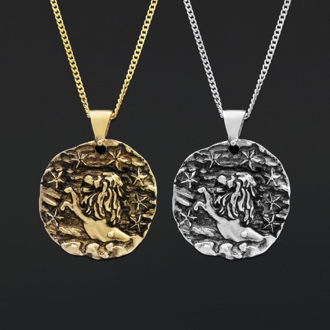Leo Horoscope Pendant, Leo Zodiac Necklace, Fierce & Fearless, A Perfect Gift for Leos