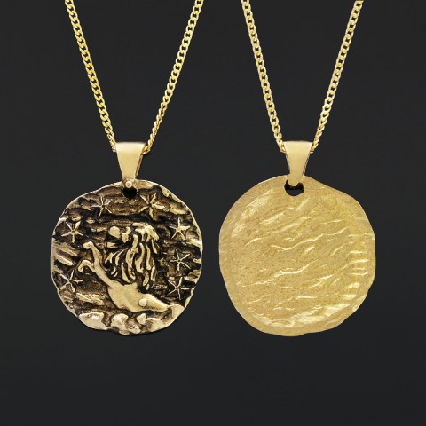 Leo Horoscope Pendant, Leo Zodiac Necklace, Fierce & Fearless, A Perfect Gift for Leos