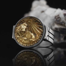 Leo Zodiac Round Ring