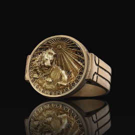 Leo Zodiac Round Ring