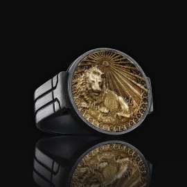 Leo Zodiac Round Ring