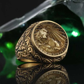 Leo Zodiac Silver Ring