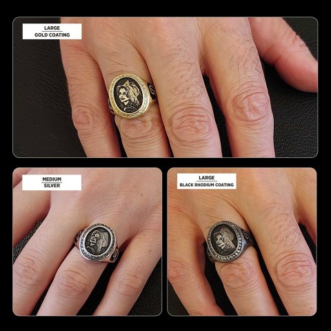 Letter Photo Ring, Personalized Picture Ring, Gift for Women, Special Production Ring With Picture
