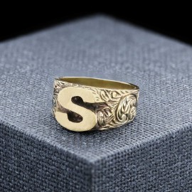 Letter S 925 Sterling Silver Women Ring