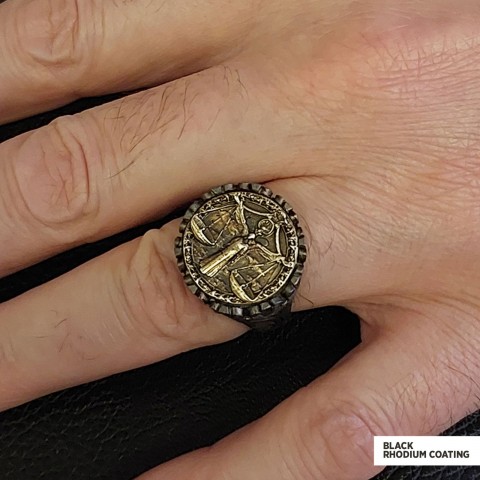 Libra Sign Ring, 925 Sterling Silver Libra Sign Ring