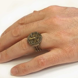 Libra Zodiac Round Ring