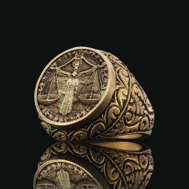 Libra Zodiac Silver Ring