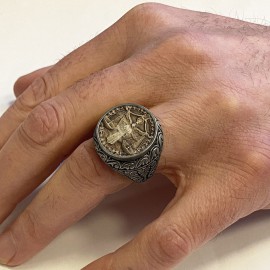 Libra Zodiac Silver Ring